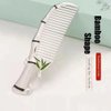 FUPUAII Wide Tooth Comb, Silver-Plated Surface, Combs for Women, Anti-Static, Metal Detangling Comb, Round Head for Scalp Massage, Bamboo Shape