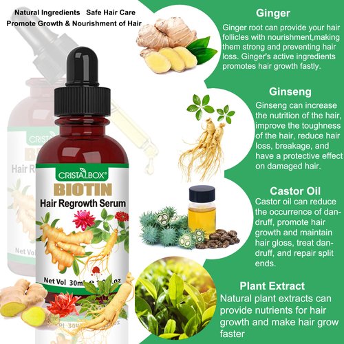 5 PACK Ginger Oil for Hair Growth,Hair Growth Serum,Biotin Hair Growth Oil,Hair Growth Ginger Serum for Men and Women,Hair Growth Treatment,Hair Loss Treatment,Promotes Thicker,Growth Hair