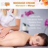 BCL SPA Massage Cream organic Mandarin + Mango body lotion with shea butter, aloe vera, peppermint, argan and jojoba oils, body cream to invigorate, hydrate and soften the skin. Home/Pro use 16 fl oz
