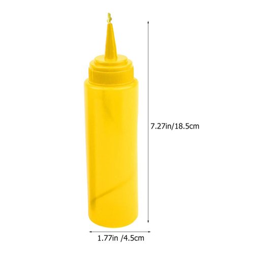 STOBOK 2Pcs Fake Mustard and Ketchup Bottle Funny Fake Salad Dressing Bottle Prank Toys Phoney Condiment Squirt Bottle Toy for Adults Kids Halloween Party