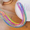30 Pcs Mix Colorful Hair Wrap String Hair Braids Gradient Sturdy Rainbow Rope Strands For African Girls DIY Ponytail Braids Women Styling Hair Braiding Yarn Accessories