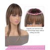 MORICHY Clip in Bangs 360° Bangs Hair Clip Fake Bangs with Long Layered Hair Clip on Bangs for Women Ombre Brown Bangs Clip in Hair Extensions Curved Bangs for Daily Use