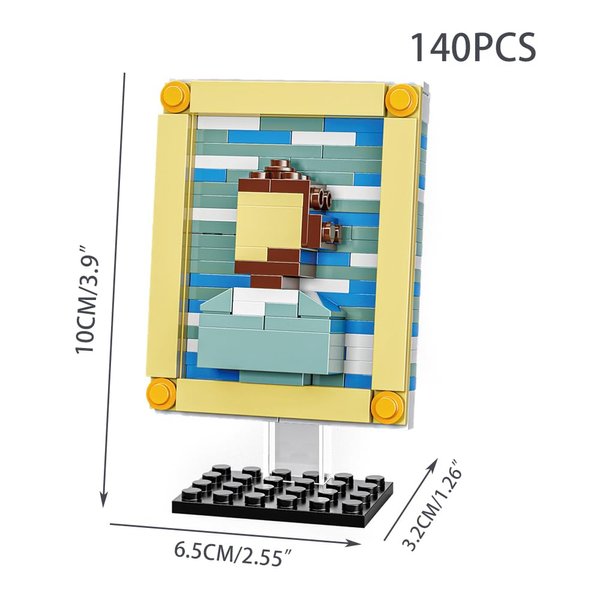 MIKEMENG 140pcs Vincent Van Gogh MOC Building Blocks Set World Famous Art Paintings Blocks Toys Educational Classic Toy Bricks STEM Gift Toys for Kids Boys Girls
