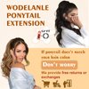 Wodelanle Ponytail Extension 18″ Claw Wavy Curly Clip in Ponytail Extension Natural Looking Synthetic Pony Tails Hair Extensions Hairpiece for Women - Ash blonde