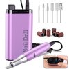 Professional Rechargeable Nail Drill 35000 RPM, Electric Nail File for Shaping, Removing & Polishing Gel Nails, Lightweight & Easy to Use, Ideal for Home & Salon Manicure Pedicure(Purple)