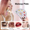 Makeup Palette, Makeup Mixing Palette, Stainless Steel Metal Foundation Palette with Spatula Artist Tool for Mixing Foundation Nail-Art, Cosmetic Mixing Makeup Palette, Makeup Plate, 6×4"/Silver/2pcs