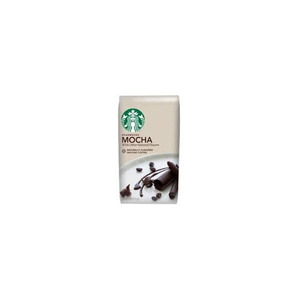 Starbucks Mocha Flavored Coffee, Flavored Ground Coffee, Made with No Artificial Flavors, FlavorLock Packaging for Fresh Flavor, 11-Ounce Bag (Pack of 2)