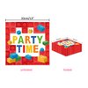 40PCS Building Blocks Themed Paper Napkins Toy Brick Dinner Paper Napkin Set Disposable for Birthday Party Supplies Tableware Decoration