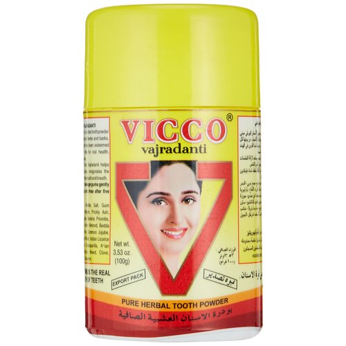Vicco Vajradanti Ayurvedic Herbal Tooth Powder 100g Export Pack by Vicco Labs