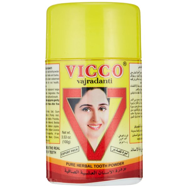 Vicco Vajradanti Ayurvedic Herbal Tooth Powder 100g Export Pack by Vicco Labs