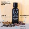 ZEUS Travel Size Beard Wash & Beard Conditioner Set for Men – Soften, Hydrates & Moisturizes - MADE IN USA (Vanilla Rum)