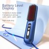 Cordless Hair Straightener Brush with LED Temperature Display, Portable Straightening Brush for Travel, Hot Comb Hair Straightener Comb for Women, USB Rechargeable Fast Charger Anti-Scald