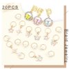 NAISKA Rhinestone Butterfly Braid Accessories Gold Star Hair Clips Braid Rings Crystal Dreadlocks Accessories Pearl Braid Cilps Beads Hair Charms Shiny Hair Accessories Braid Decoration(20PCS)