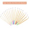 18 Pairs Bamboo Knitting Needles Set, Vancens Circular Wooden Knitting Needles with Colorful Plastic Tube, Small Tools for Weave are Included, 18 Sizes: 2mm - 10mm, 31.5" Length