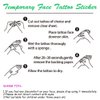 Animal Face Tattoos Stickers for Kids Temporary Fake Paint Tattoos 12 Sheets, Water Transfer Birthday Party Supplies Festival Favors Makeup Skin Decor for Girl Boy