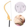 Eyebrow Line Mark Ruler, Eyebrow Marker Ruler Microblading Eyebrow Positioning Line Sponge Measure Tool Set Eyebrow Corrector for Eyebrow Drawing Line Kit for Eyebrow Mapping(Gold)