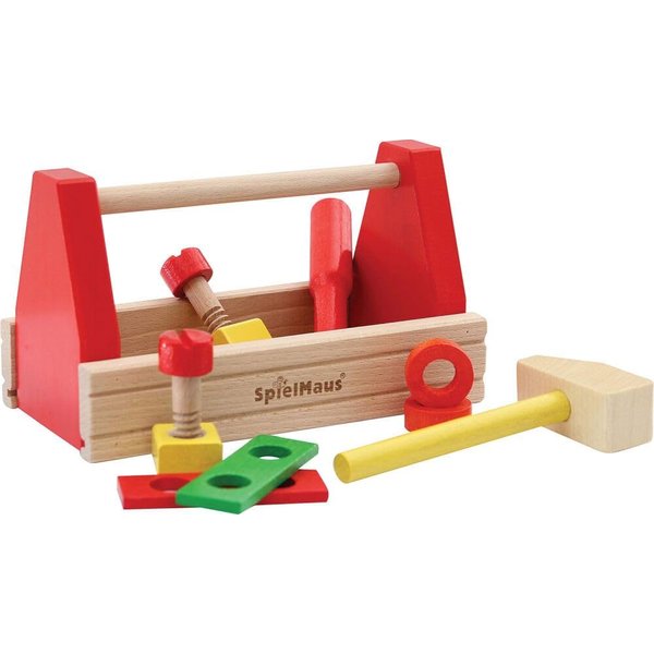 Nemmer Holzspielwaren GmbH Toy Mouse Wooden Tool Box, 10 Pieces