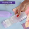 EZPRO USA Empty Hair Comb Applicator 7oz for All Purpose Squeeze Bottle, Pressurized Plastic Comb Color Applicator, Refillable, BPA Free, Hair Treatment, 200ml, Clear, Pack of 5