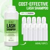 Lash Shampoo Bulk for Lash Extensions 600 Ml/20fl.oz Eyelash Extension Cleanser Oil Free Lash Cleanser for Eyelash Care, Gentle Foaming Eyelash Shampoo for Salon Home Care (Aloe 600ml)