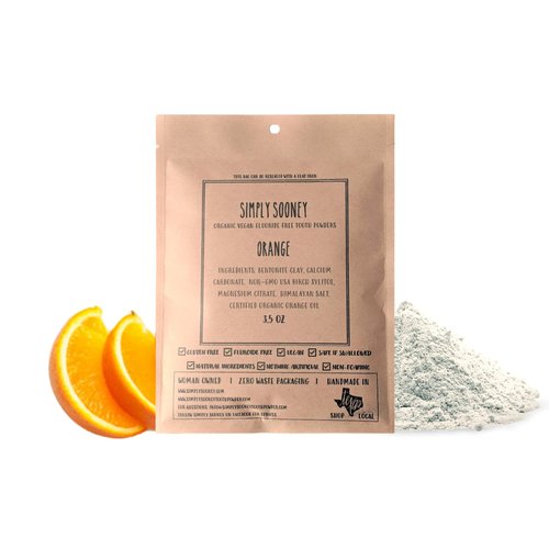 Simply Sooney Fluoride Free Remineralizing Tooth Powder Kid Safe Orange Formula Value Size Up to 6 Month Supply I for Naturally Stronger Teeth I Healthier Gums I Brighter Smile