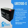 3 Pack Replacement for Schwinn IZIP I-750 Electric Scooter 3 Battery - Replacement UB12100-S Universal Sealed Lead Acid Battery (12V, 10Ah, 10000mAh, F2 Terminal, AGM, SLA)