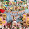 Animal Cross-ing Themed Birthday Party Supplies,Animal Game Balloons Decorations for New Horizons Party Happy Birthday Balloons, Cupcake Toppers, Cake Toppers