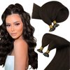 Sunny Flat Tip Hair Extensions Brown Flat Tips Dark Brown Remy Hair Extensions Darkest Brown Hot Fusion Flat Tip Human Hair Soft Straight Hair 50g/pack 18inch