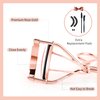 Eyelash Curlers Set with Regular & Mini Precision Eyelash Curler,Partial Lash Curler with Useful Gifts 1 Separator Comb 4 Extra Refills Pads 1 Disposable Mascara Wand Rose Gold
