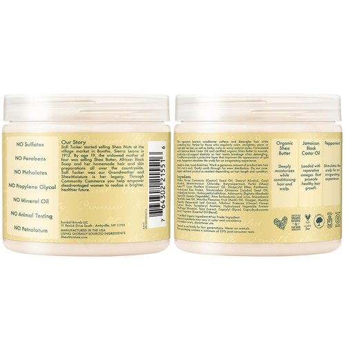 Shea Moisture Leave in Conditioner with Jamaican Black Castor Oil for Hair Growth, Strengthen & Restore, Vitamin E, Curly Hair Products Safe for use on Hair Color, 15 Oz