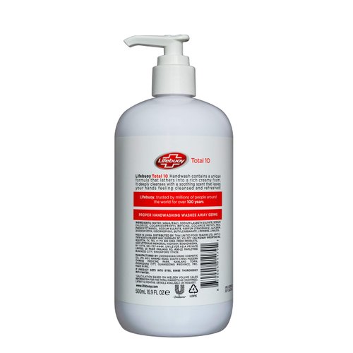 Lifebuoy Total 10 Hand Wash, 16.9 FL OZ (500 ml)