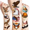 81PCS Eagle Tattoo Temporary Tattoos Eagles Theme Birthday Party Decorations Supplies Favors American Eagle Tattoos Stickers Cute Gifts for Kids Boys Girls Prizes Rewards