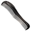 Giorgio G65 Classic Dresser Contour Comb, Double Tooth Coarse/Fine Hair Styling Grooming Comb for Men, Women and Kids. Black Barber Comb Saw Cut, Handmade and Hand Polished for Everyday Hair Care