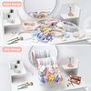 SMUK 2Packs Acrylic Headband Holder Organizer Storage, 3-Tier Clear Scrunchie Holder Stand Hair Accessories Organizer Hair Tie Display Headband Stand for Women and Girls