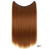 iLUU 22inch/80g Synthetic Hair Extensions Hidden String Straight Hairpiece Secret Wire Invisible Fish Line Women Long Smooth Natural Hair Hairpiece Hairpieces #30J-Honey Blonde