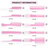10 Pcs Hair Stylists Professional Styling Comb Set, Combs for Hair Stylist, Coarse Fine Toothed Pick Combs - Hair Styles for Women