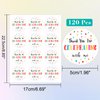 joycraft 120Pcs Thank You for Celebrating with Me Stickers, 2" Round Thank You Gift Stickers, Colorful Dots Self-Adhesive Label, Thank You Stickers for Envelope Seals, Gift Bags, Party Favor