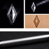 Singring Leather Stamping Tools Diamond Stamps 3D Geometric Pattern 304 Stainless Steel Stamp for DIY Leathercraft Carving Working (M)