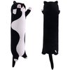 Yeqivo Cat Stuffed Animal Plush Pillow Cute Cat Body Pillow, Long Stuffed Cat Plush Cat Stuffed Animal Toy Kitten Long Throw Pillow Gift for Kids Girlfriend(50CM,Black)
