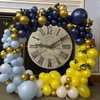 PatiCool Navy Blue Balloons - 12 inch 100pcs Latex - Round Dark Blue Birthday Balloons with 2 Ribbons for Birthday Party, Graduation, Wedding, Anniversary, Baby Shower Decorations