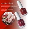 LOKFAR 6 Colors Matte Nail Polish Set, Mist Effect Matte Finish Velvet Gel Nail Polish Kit, Long Lasting Waterproof Velvet Nail Art 8 ml/ Bottle -#B