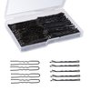200Pcs Hair Pins Kit,Bobby Pins and U Shaped Hair Pins Bun Hair Pins Gifts for Women Girls with Storage Box Wedding Hairstyles (Black,2Inch)