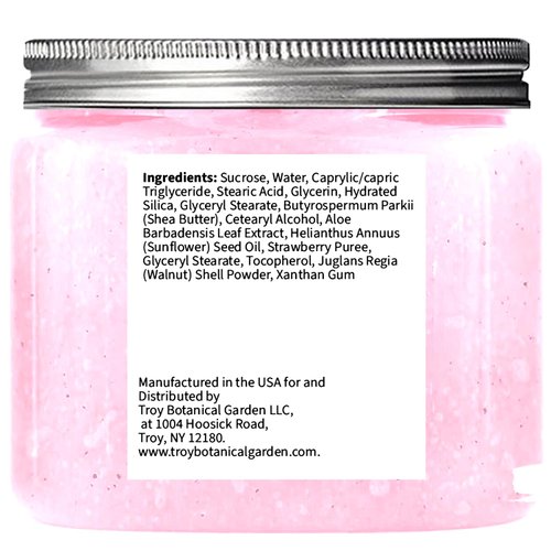 Essentially KateS Strawberry Ice Cream Sugar Scrub 10 oz - Pack of 3, Natural Strawberry Formula - Deliciously Fragrant, Refreshing, and Skin-Polishing Care - The Best Gift to Friends