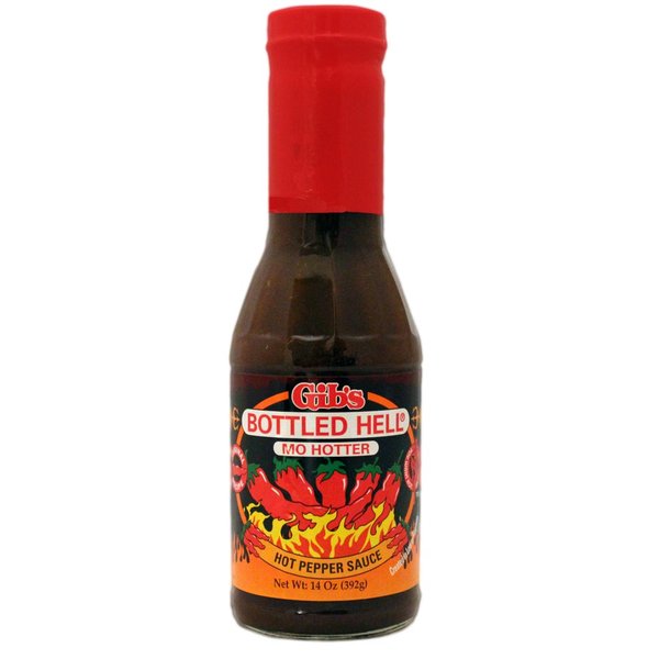 Gib's Bottled Hell"MO Hotter" Hot Pepper Sauce - 12 OZ