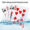 Timenued Playing Cards 4 Pack,Plastic Waterproof Playing Cards Bulk for Adults and Seniors,4 Decks of Poker Cards Professional Set, Standard Poker Size Regular Index(2 Blue+ 2 Red)