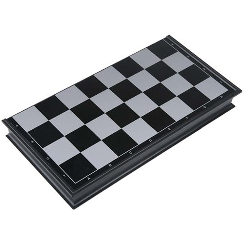 Mini Magnetic Chess Board Game with Gold and Silver Color Pieces, Foldable Durable, Easy to Carry (7.8 inch)