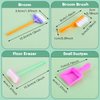 18 Pieces Dollhouse Cleaning Supplies Mini Cleaning Toys Miniature Mop Dustpan Bucket Brush Mini Cleaning Tools Pretend Play Dollhouse Furniture Garden Accessories Toys for Dolls