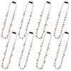Christmas Light Necklace, 8pcs Light up Christmas Necklaces Party Favors, 4 Kinds Glow Bulb Christmas Tree Santa Candy Cane Necklaces, 3 Modes Colorful Ugly Christmas Xmas New Year Eve Party Supplies