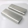 CNFLASK Stainless Steel Triple Cigar Case Cigar Tube Pocket Cigar Holder (Brush finish) (Stainless Steel, Brushed)