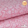 PMLAND Premium Quality Gift Wrap Printed Tissue Paper - Valentine Heart - 15 Inches X 20 Inches 60 Sheets