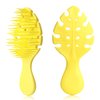 CANDYBRUSH Hair Brush for Kids Toddler Girls Extremely Soft TPEE for Fine Hair Detangling Leaf Form Vented Brushes Mood-Boosting Hairbrush with Lemon Scented Yellow Small